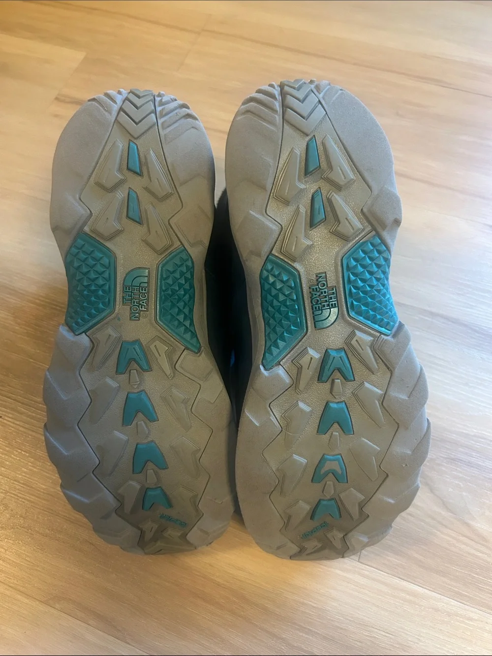 The North Face Black and Teal Kids Winter Lace-Up Boots